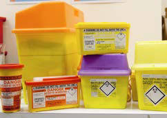 Photograph of Medical Waste Boxes